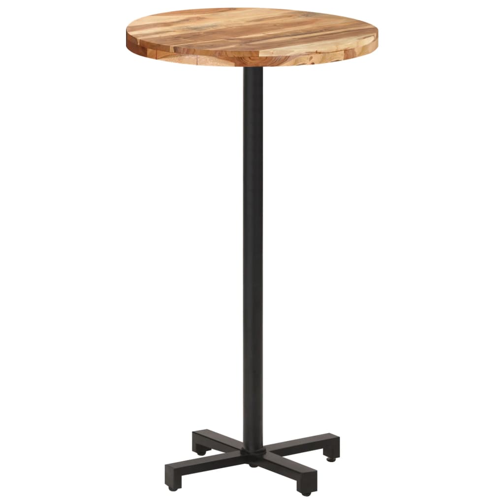 Bar Table Round Ø60x110 cm Solid Acacia Wood