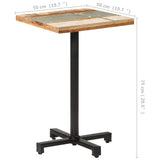 Bistro Table Square 50x50x75 cm Solid Reclaimed Wood