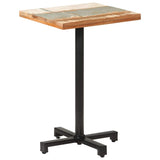 Bistro Table Square 50x50x75 cm Solid Reclaimed Wood - Close-Up Angle