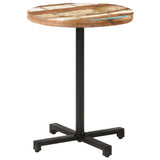 Bistro Table Round Ø60x75 cm Solid Reclaimed Wood - Low Angle