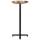 Bistro Table Round Ø50x110 cm Solid Reclaimed Wood - Front View