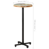 Bistro Table Round Ø50x110 cm Solid Reclaimed Wood