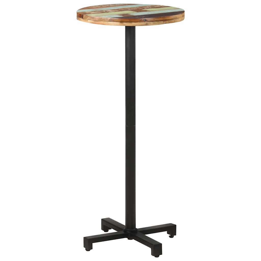 Bistro Table Round Ø50x110 cm Solid Reclaimed Wood