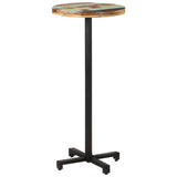 Bistro Table Round Ø50x110 cm Solid Reclaimed Wood - Close-Up Angle