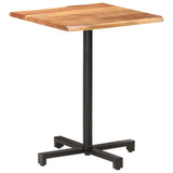 Bistro Table with Live Edges 60x60x75 cm Solid Acacia Wood
