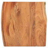 Bistro Table with Live Edges 60x60x75 cm Solid Acacia Wood - Side View