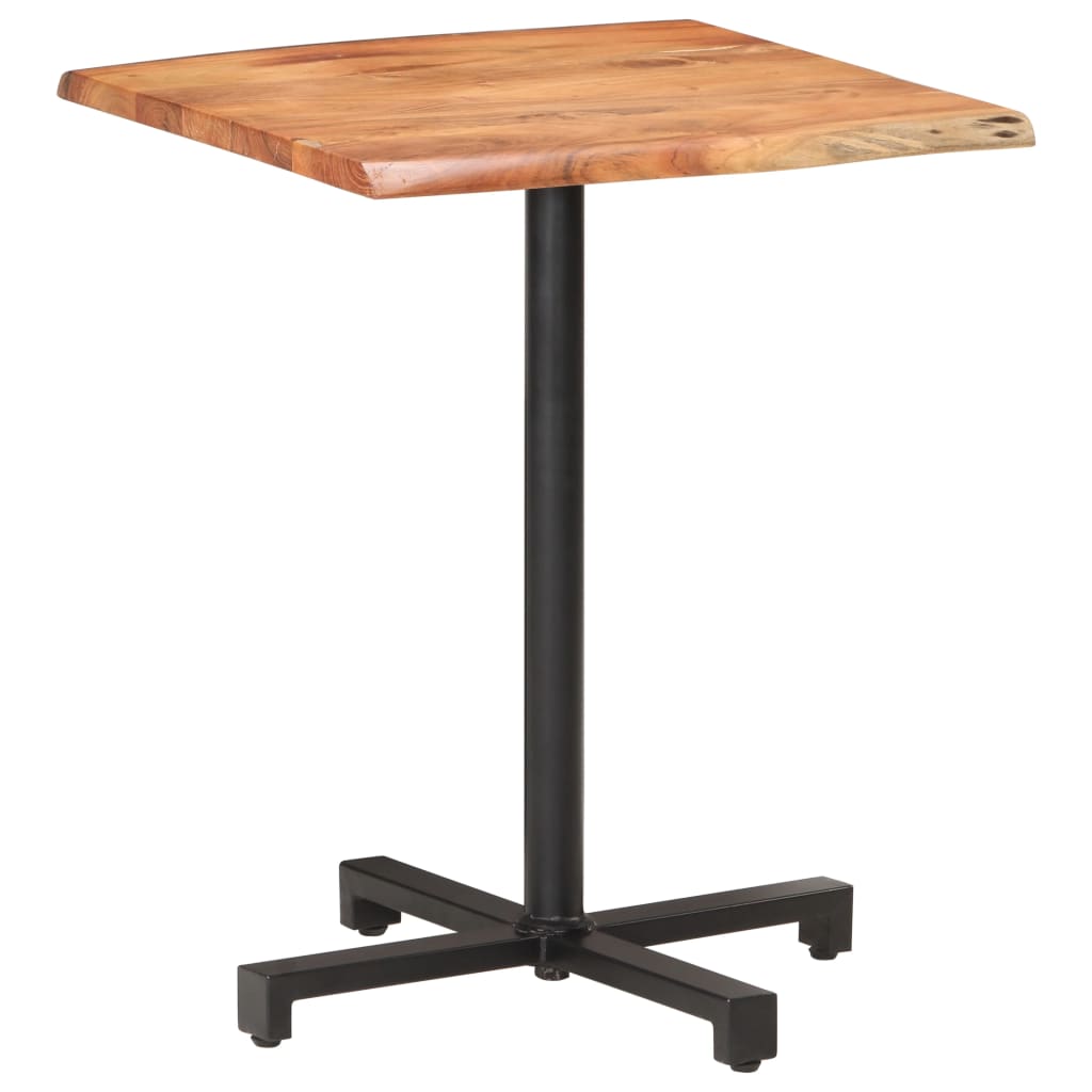 Bistro Table with Live Edges 60x60x75 cm Solid Acacia Wood