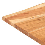 Bistro Table with Live Edges 80x80x75 cm Solid Acacia Wood - Side View