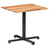 Bistro Table with Live Edges 80x80x75 cm Solid Acacia Wood - Low Angle