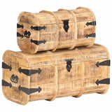 Storage Chests 2 Pieces Solid Mango Wood