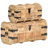 Storage Chests 2 Pieces Solid Mango Wood