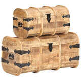 Storage Chests 2 Pieces Solid Mango Wood