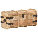 Storage Chests 2 Pieces Solid Mango Wood - Rear View