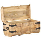 Storage Chests 2 Pieces Solid Mango Wood - Close-Up Angle