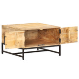 Coffee Table 67x67x45 cm Solid Mango Wood - Side View