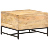 Coffee Table 67x67x45 cm Solid Mango Wood - Top-Down View