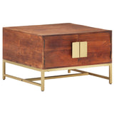 Coffee Table Honey Brown 67x67x45 cm Solid Acacia Wood - Extra Image