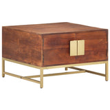 Coffee Table Honey Brown 67x67x45 cm Solid Acacia Wood - Extra Image