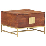 Coffee Table Honey Brown 67x67x45 cm Solid Acacia Wood - Extra Image