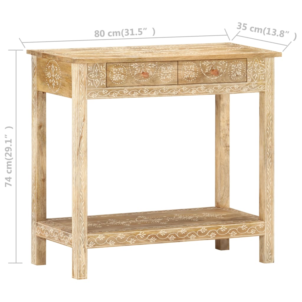 Console Table 80x35x74 Cm Solid Mango Wood