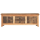 TV Cabinet 120x30x40 cm Solid Acacia Wood and Reclaimed Wood - Front View