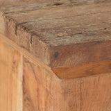 TV Cabinet 120x30x40 cm Solid Acacia Wood and Reclaimed Wood - Rear View