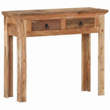 Console Table 90.5x30x75cm Solid Acacia Wood and Reclaimed Wood - 45-Degree Angle
