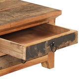 Coffee Table 90x50x31 cm Solid Reclaimed Wood - Rear View