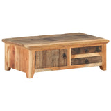 Coffee Table 90x50x31 cm Solid Reclaimed Wood - Low Angle