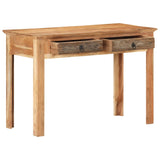 Desk 110x50x75 Cm Solid Reclaimed Wood - Front View