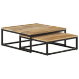 Nesting Coffee Tables 2 pcs Solid Mango Wood - Extra Image