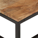 Nesting Coffee Tables 2 Pcs Solid Acacia Wood - Top-Down View