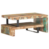 2 Piece Coffee Table Set Solid Reclaimed Wood - Front View