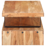 2 Piece Coffee Table Set Solid Acacia Wood - Top-Down View