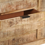 Sideboard 175x40x75 cm Rough Mango Wood - Rear View