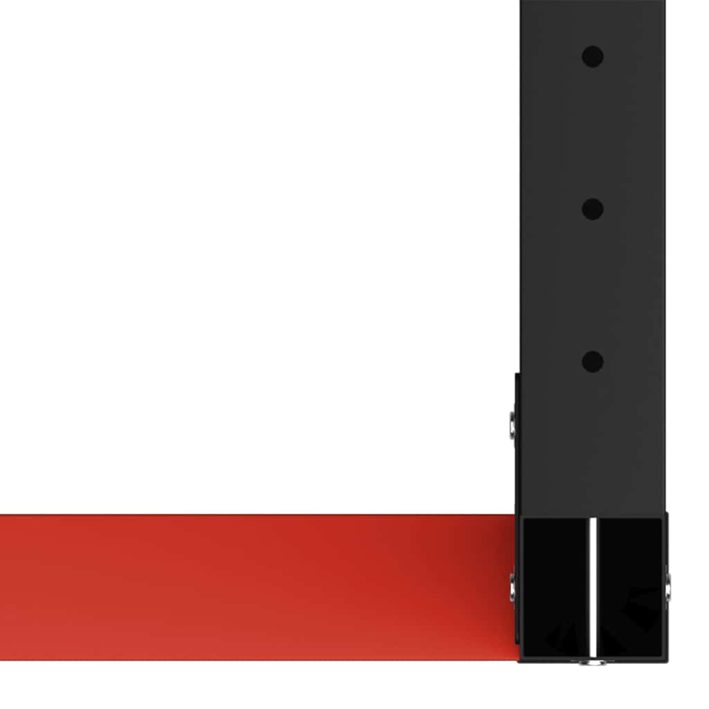 Work Bench Frame Metal 120x57x79 cm Black and Red