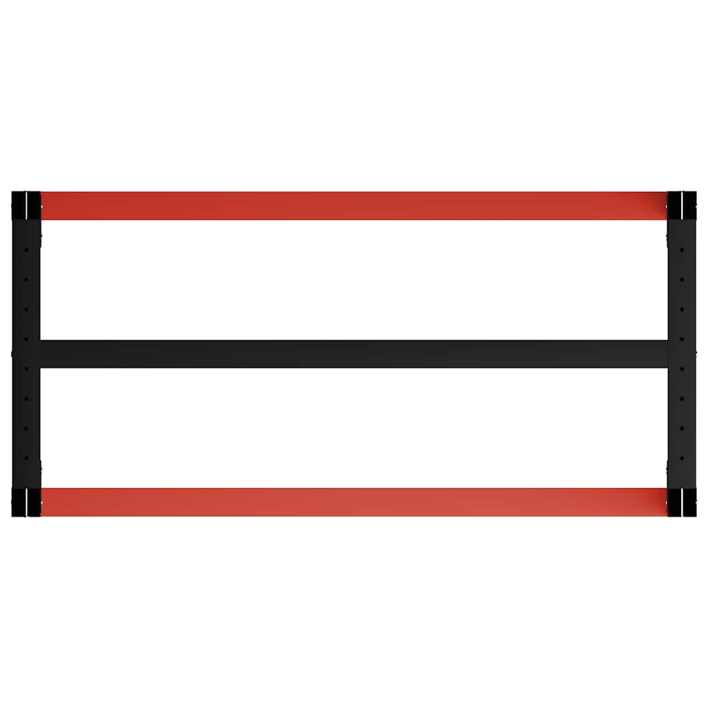 Work Bench Frame Metal 120x57x79 cm Black and Red