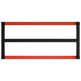 Work Bench Frame Metal 120x57x79 cm Black and Red - Rear View