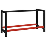 Work Bench Frame Metal 150x57x79 cm Black and Red