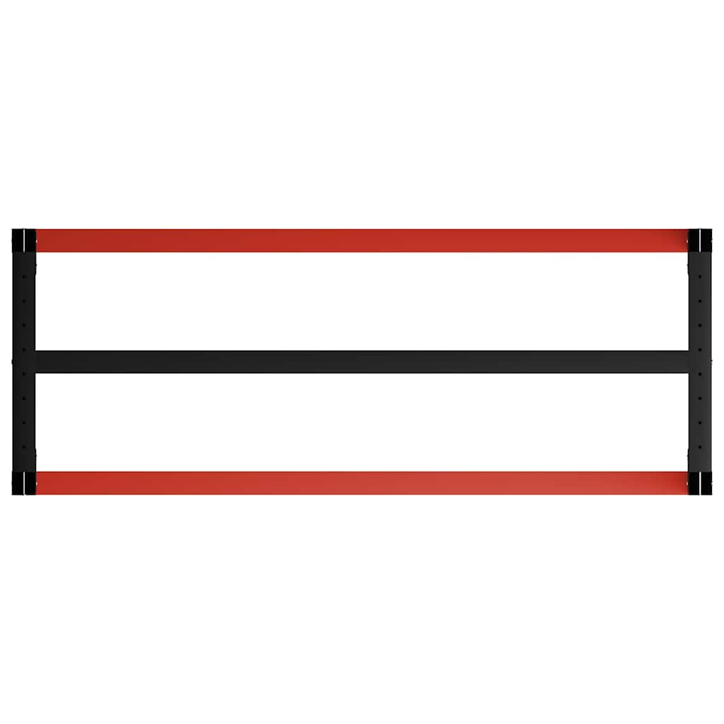Work Bench Frame Metal 150x57x79 cm Black and Red