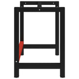 Work Bench Frame Metal 80x57x79 cm Black and Red