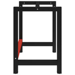 Work Bench Frame Metal 80x57x79 cm Black and Red
