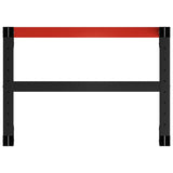 Work Bench Frame Metal 80x57x79 cm Black and Red - 45-Degree Angle
