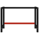 Work Bench Frame Metal 120x57x79 cm Black and Red