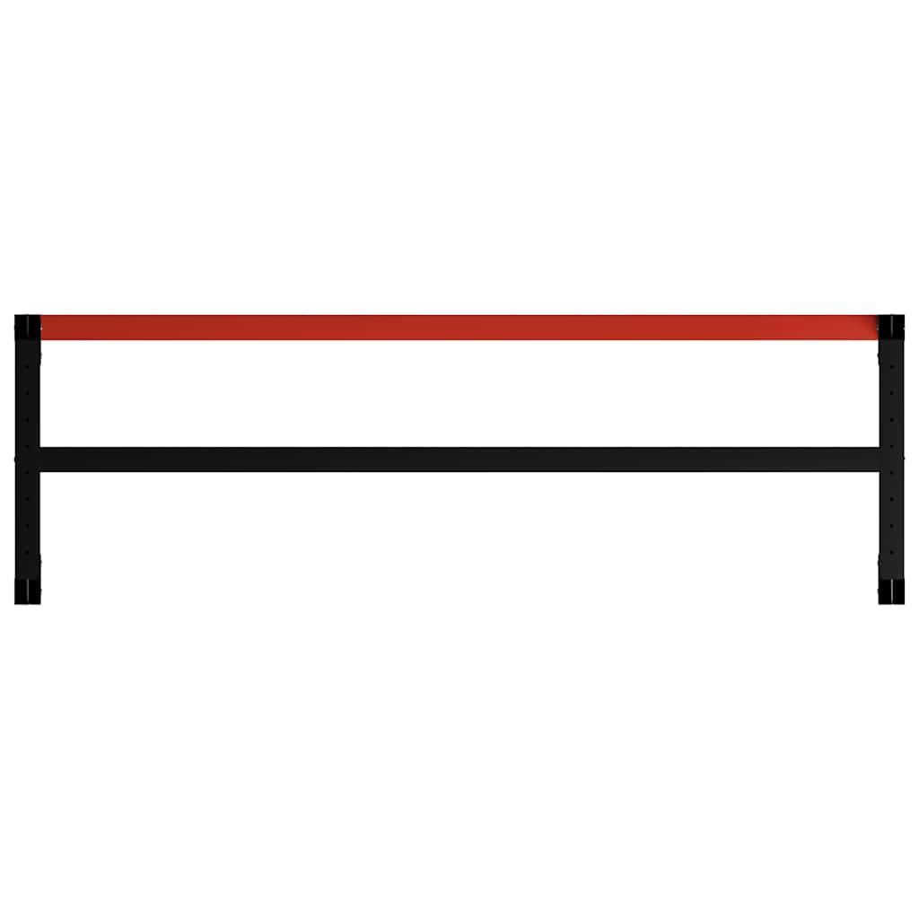 Work Bench Frame Metal 175x57x79 cm Black and Red