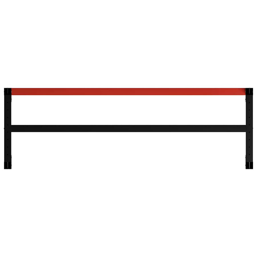 Work Bench Frame Metal 175x57x79 cm Black and Red