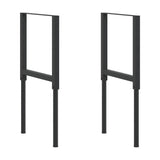 Adjustable Work Bench Frames 2 pcs Metal 55x(69-95.5) cm Black - Front View