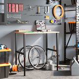 Adjustable Work Bench Frames 2 pcs Metal 55x(69-95.5) cm Black - Side View