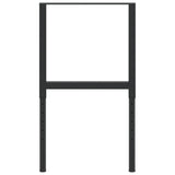Adjustable Work Bench Frames 2 pcs Metal 55x(69-95.5) cm Black - Rear View