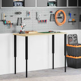 Adjustable Work Bench Frames 2 pcs Metal 55x(69-95.5) cm Black